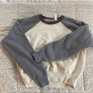 Madewell Sweatshirt Cropped Colorblock size S